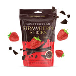 Dark Chocolate Covered Dried Strawberry Sticks