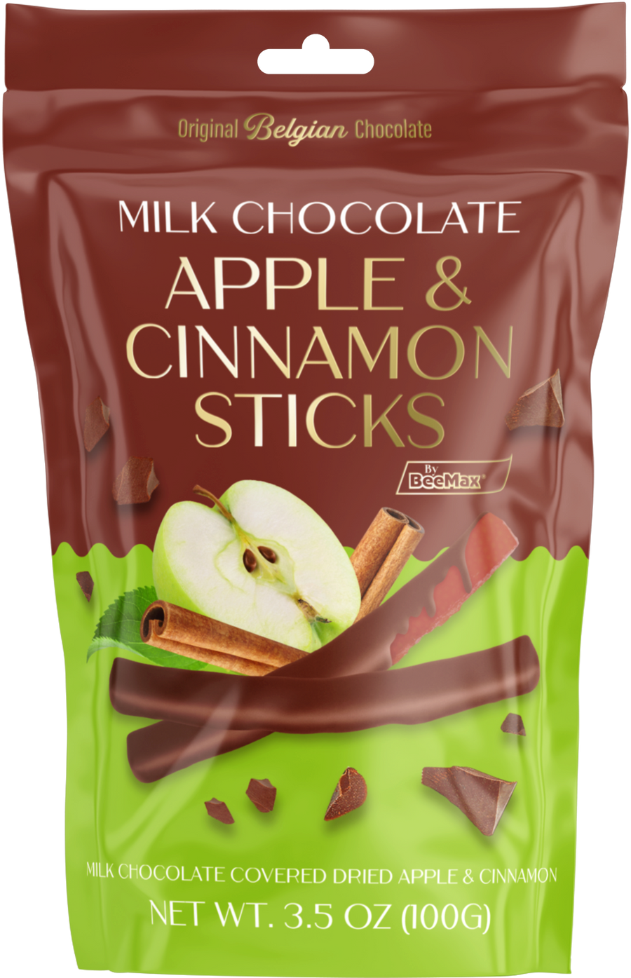 Milk Chocolate Covered Dried Apple & Cinnamon Sticks