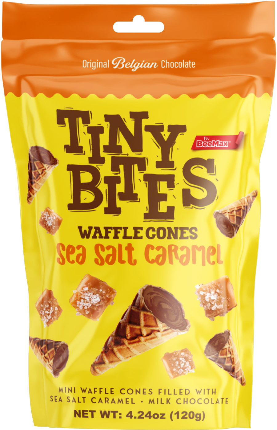 Tiny Bites Mini Waffle Cones – Sea Salt Caramel, 4.24 oz
