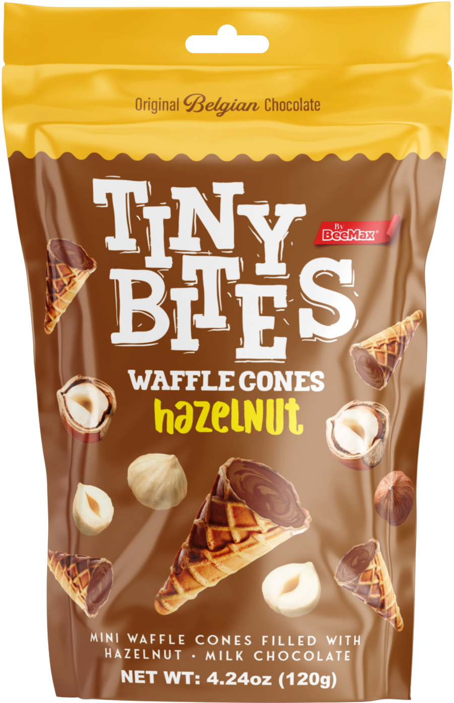 Tiny Bites Mini Waffle Cones – Hazelnut, 4.24 oz