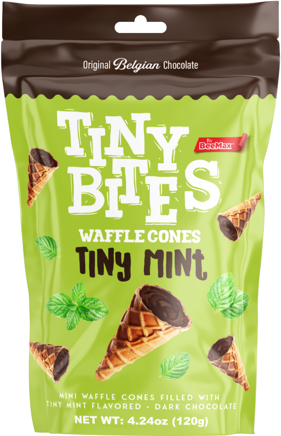Tiny Bites Mini Waffle Cones – Thin Mint, 4.24 oz