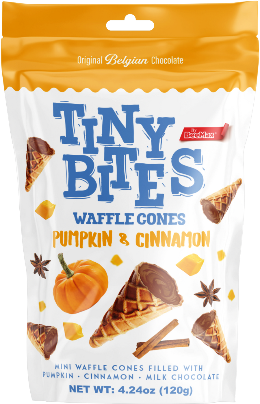 Tiny Bites Mini Waffle Cones – Pumpkin & Cinnamon, 4.24 oz