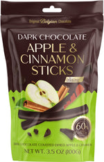 Dark Chocolate-Covered Dried Apple & Cinnamon Sticks