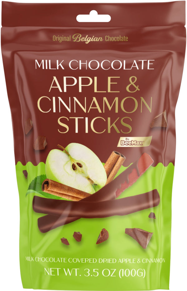 Milk Chocolate Covered Dried Apple & Cinnamon Sticks