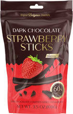 Dark Chocolate Covered Dried Strawberry Sticks