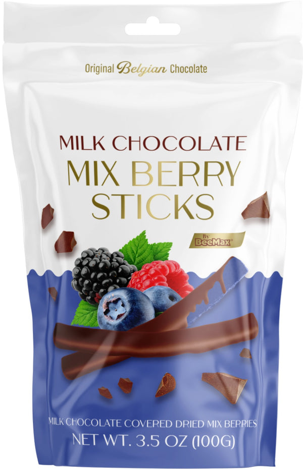 Milk Chocolate Covered Dried Mix Berry Sticks