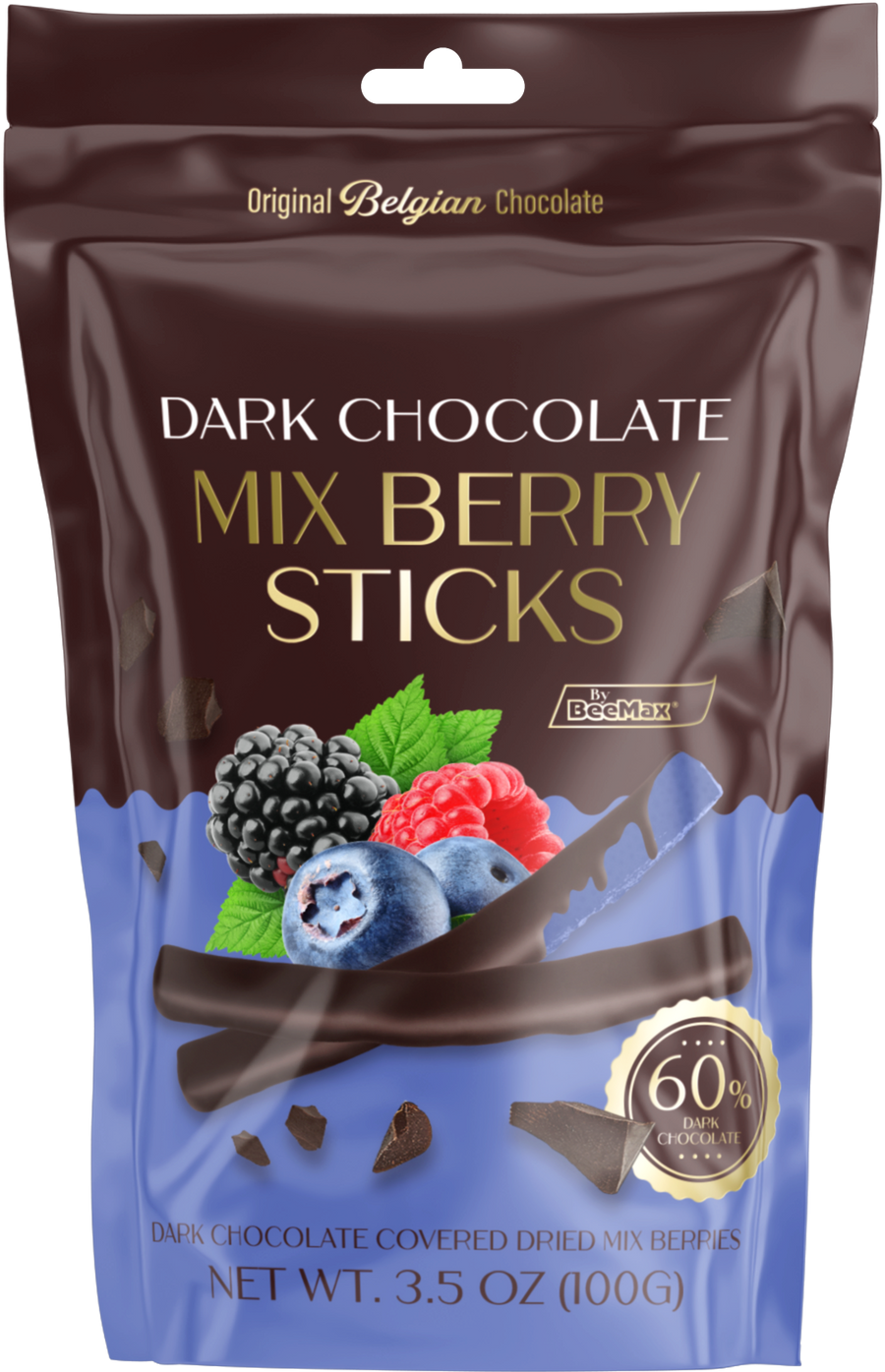 Dark Chocolate Covered Dried Mixed Berry Sticks