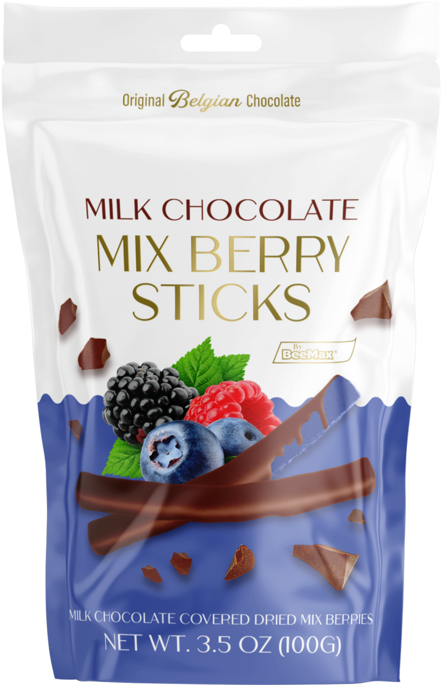 Milk Chocolate Covered Dried Mixed Berry Sticks