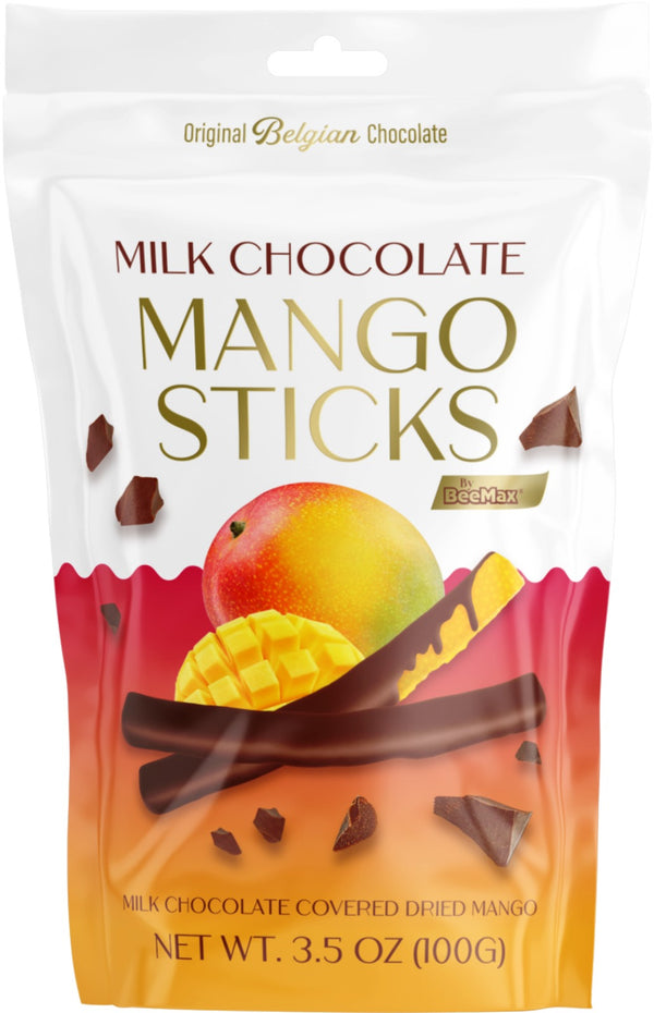 Milk Chocolate Covered Dried Mango Sticks