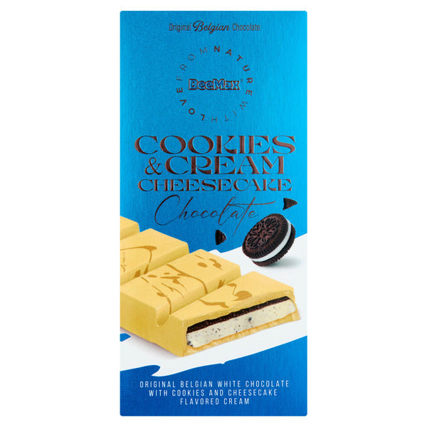 BeeMax cookies and cream cheesecake filled Belgian white chocolate bar 7.05oz