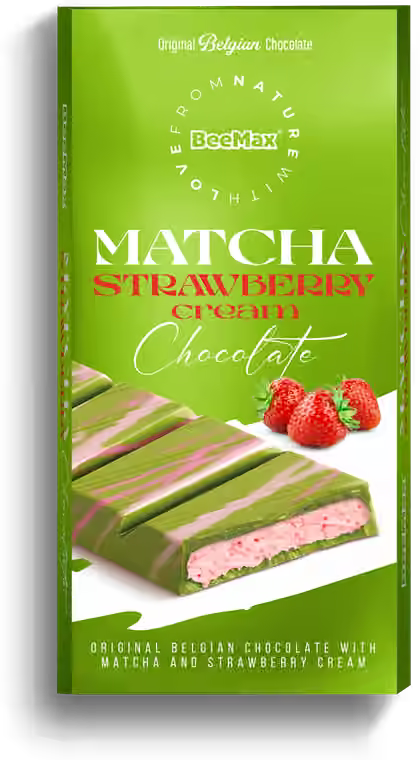 Matcha & Strawberry White Chocolate Bar, 7.05 oz (200 g)