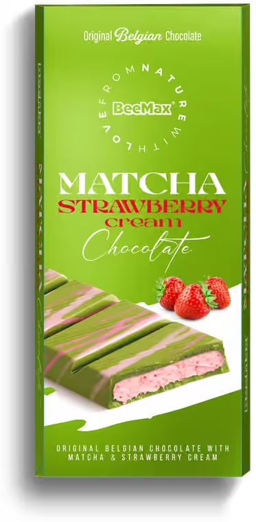 Matcha & Strawberry White Chocolate Bar, 3.36 oz (95 g)