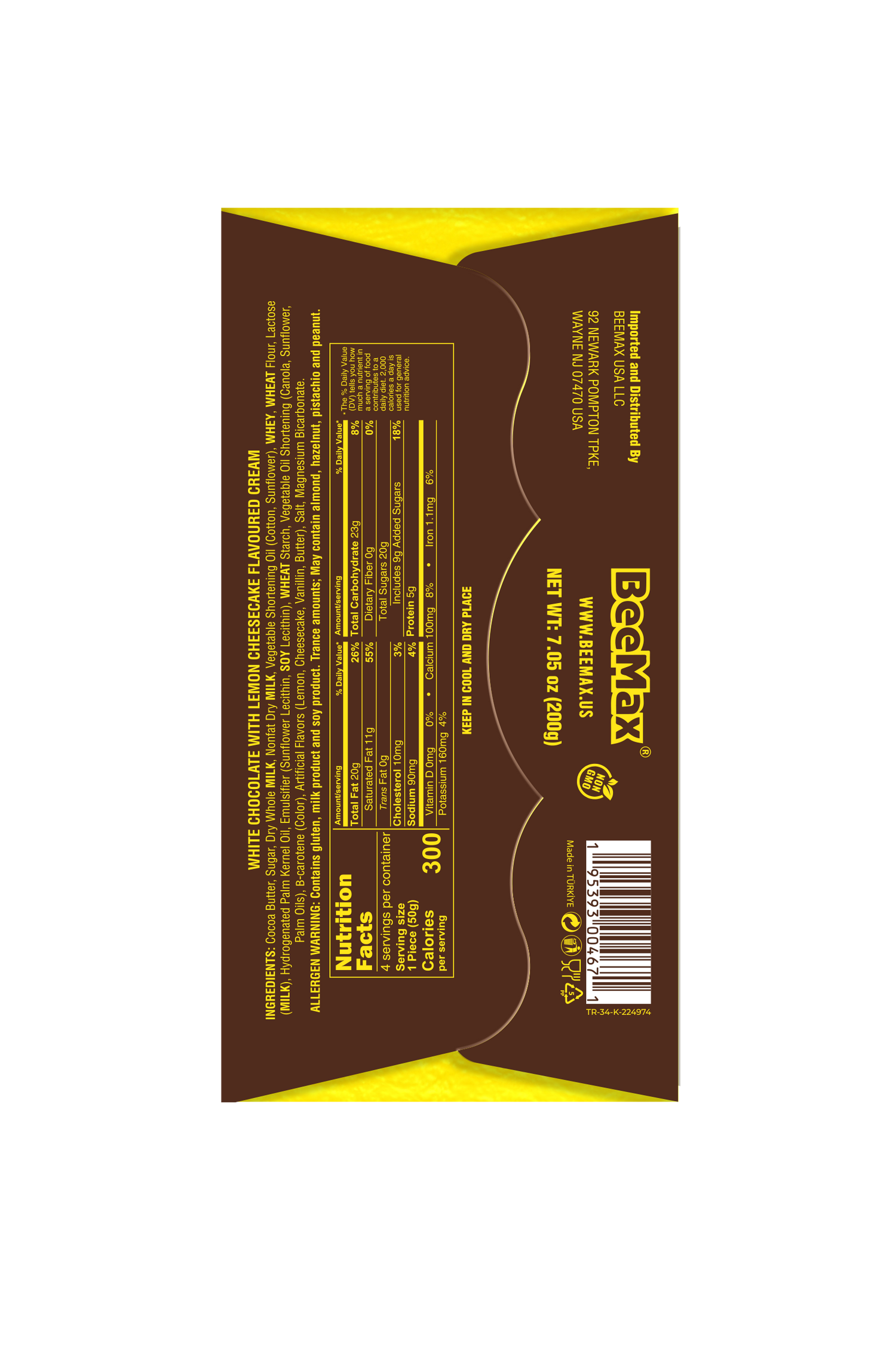 White Chocolate Lemon Cheesecake 7.05 oz (6 Unit)