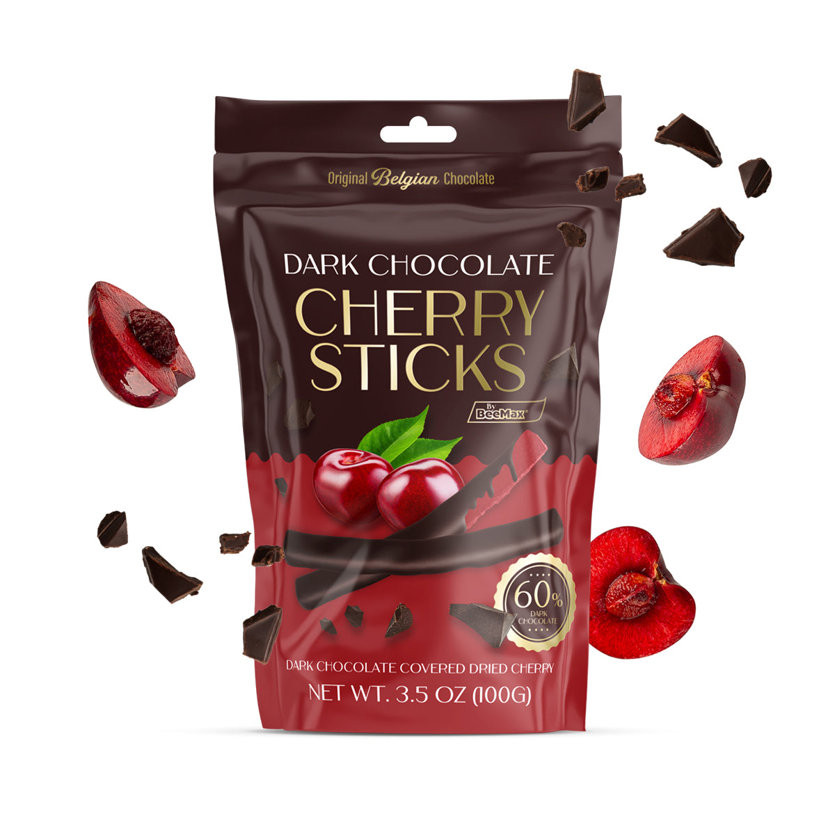 Dark Chocolate Covered Dried Cherry Sticks