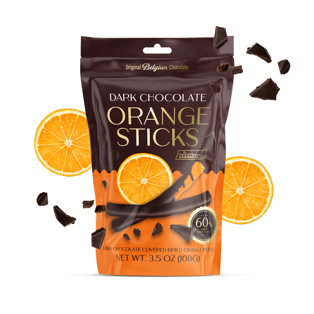 Dark Chocolate Covered Dried Orange Sticks