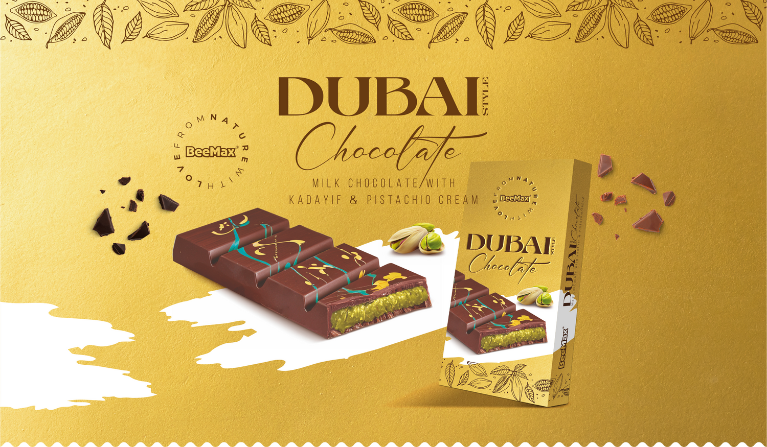 Beemax Dubai Chocolate Bar ( 6 Unit Bar )