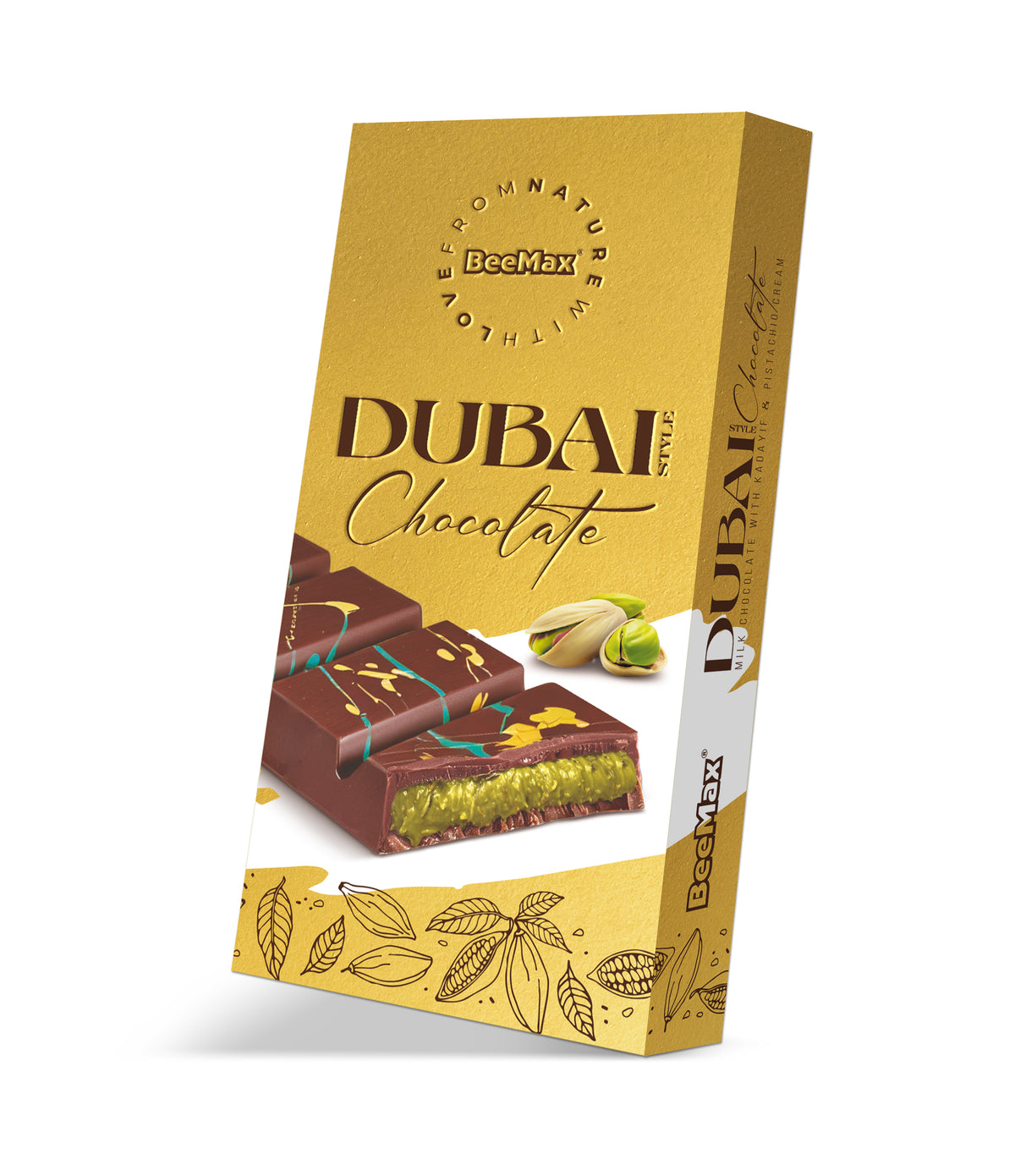 BeeMax Dubai chocolate bar with pistachio cream and kadayif, 7.05 oz, view 4