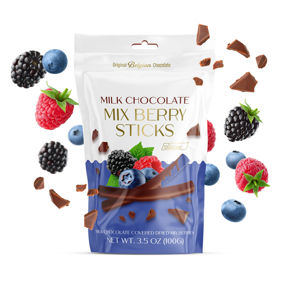 Milk Chocolate Covered Dried Mix Berry Sticks