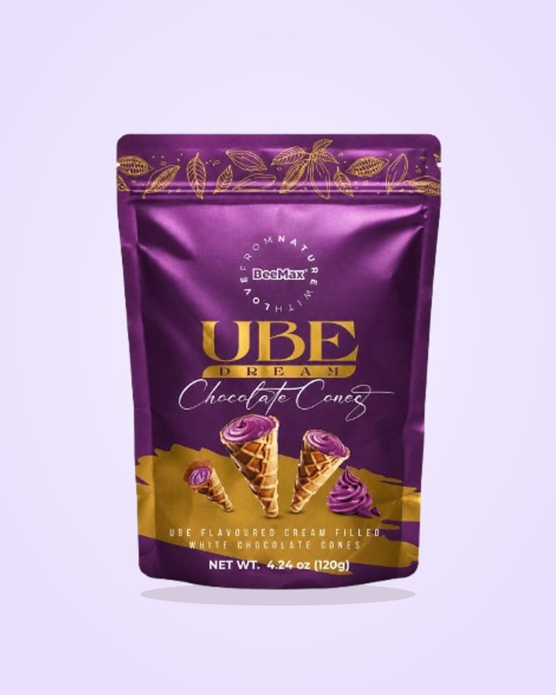 Ube Chocolate Cones