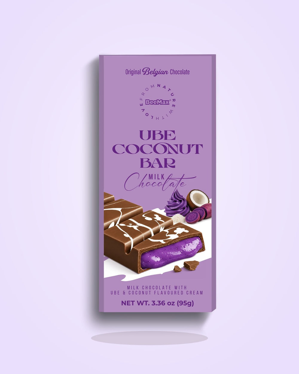 Ube Coconut Milk Chocolate Bar, 3.36 oz (95 g)
