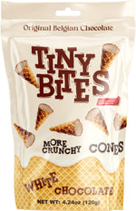 Tiny Bites Waffle Mini Cones with Original Belgian White Chocolate 120g X 12 Packs