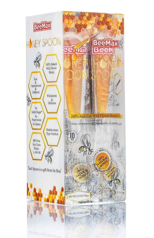 Raw Honey Spoons, 3 Boxes of 10 (30 Spoons)