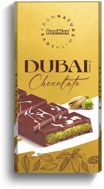Dubai style chocolate bar, popcorn, truffles, dark bar and cones